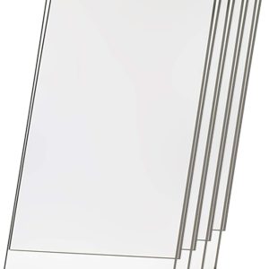 4 Pack Table Tent 8.5 x 14 Inch Sign Holder L Shape Counter Side Loading Clear Acrylic Advertisement Holder Literature Flyer Office Hours Frame Printed Material Document Display by Marketing Holders