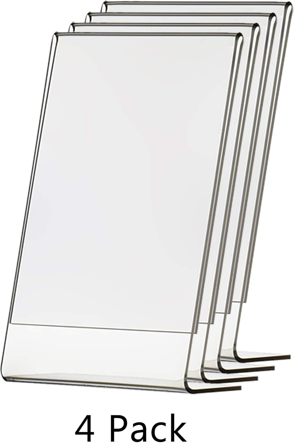 4 Pack Table Tent 8.5 x 14 Inch Sign Holder L Shape Counter Side Loading Clear Acrylic Advertisement Holder Literature Flyer Office Hours Frame Printed Material Document Display by Marketing Holders - Image 3