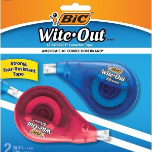 Wite-Out Brand EZ Correct Correction Tape (WOTAP10- WHI), 39.3 Feet, 10-Count Pack of white Correction Tape, Fast, Clean and Easy to Use Tear-Resistant Tape