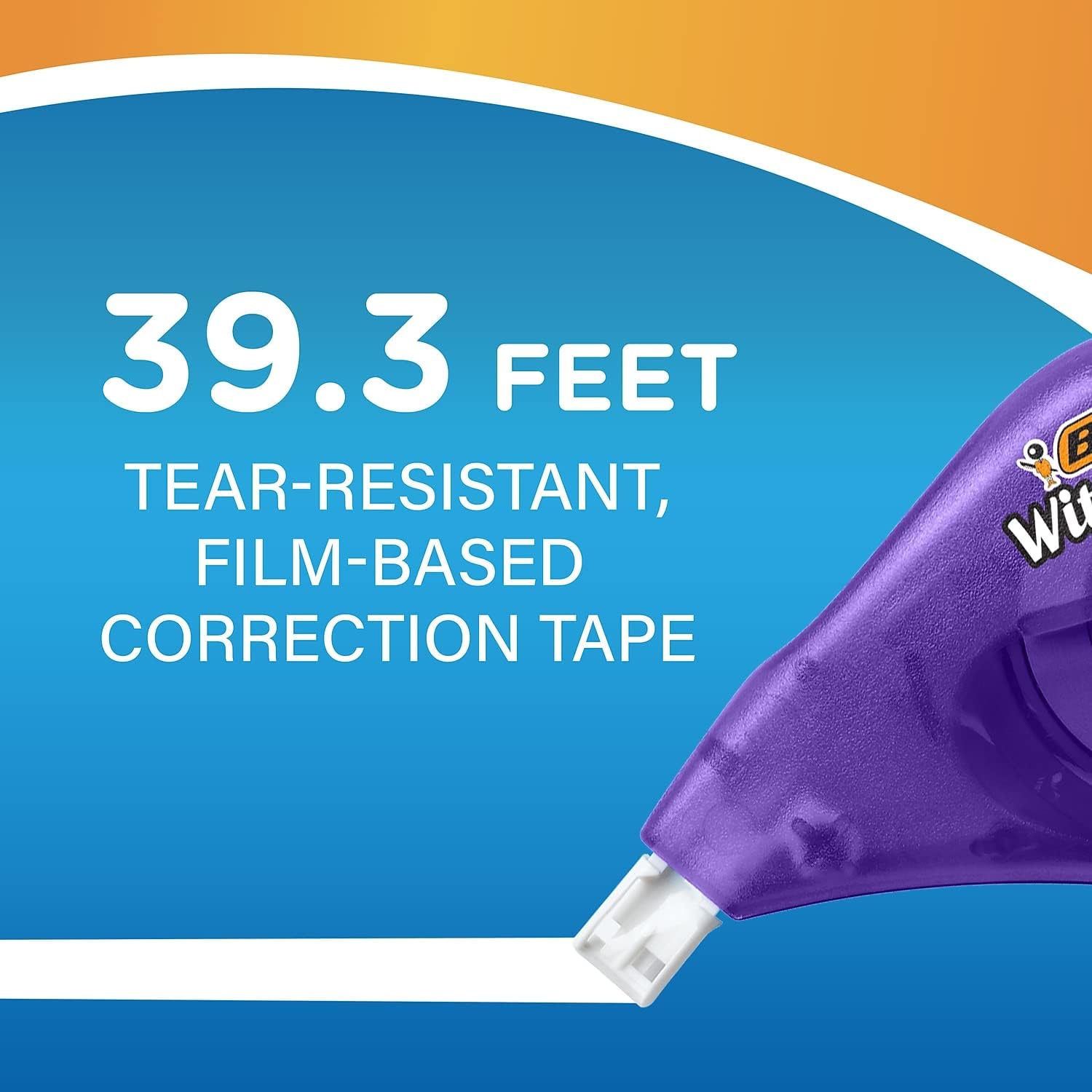 Wite-Out Brand EZ Correct Correction Tape (WOTAP10- WHI), 39.3 Feet, 10-Count Pack of white Correction Tape, Fast, Clean and Easy to Use Tear-Resistant Tape - Image 4
