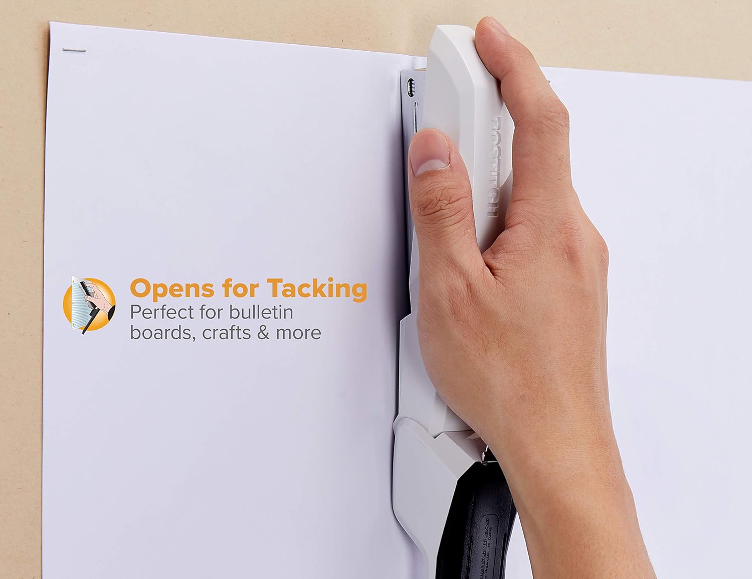 Office Ascend 3 in 1 Stapler Integrated Remover & Staple Storage, 420 Staples Included, 20 Sheet Capacity, Lightweight, White (B210-WHT), Full Size - Image 5