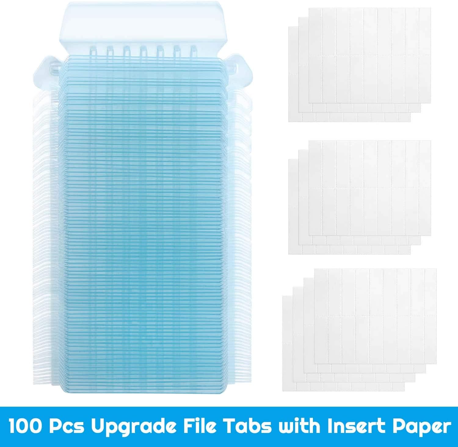File Folder Tabs, Selizo 100 Sets Hanging File Folder Labels 2" Tabs and Inserts for Hanging Files - Image 2