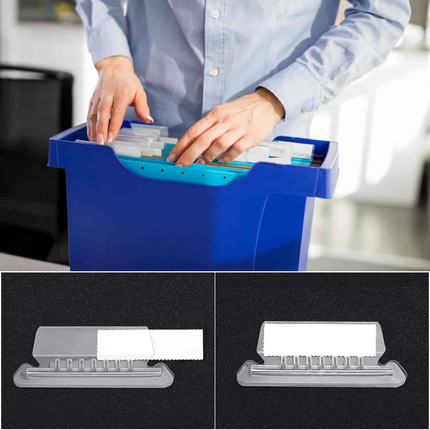 File Folder Tabs, Selizo 100 Sets Hanging File Folder Labels 2" Tabs and Inserts for Hanging Files - Image 4