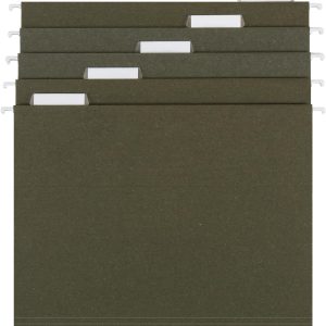 Island Hanging File Folder 1/5 Cut, Letter Size, Standard Green, 25 Count (372 1/5)