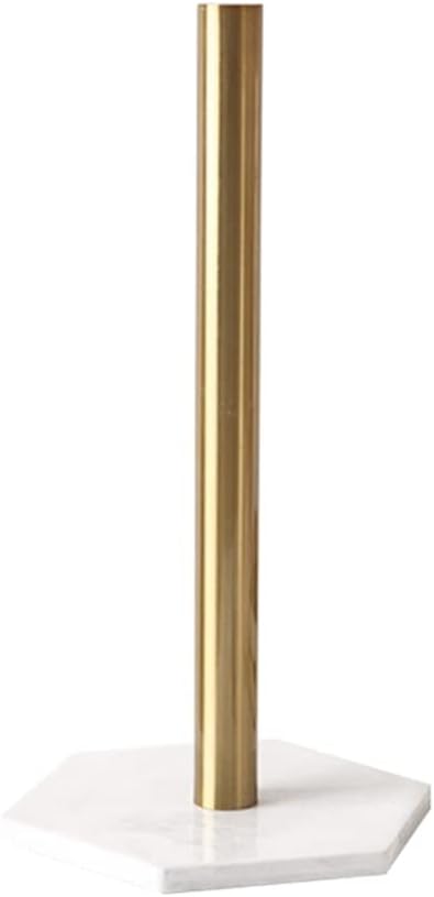 Natural Marble Texture Gold-Plated Kitchen Paper Towel Holder Roll Holder Ceramics Desktop Jewelry Storage