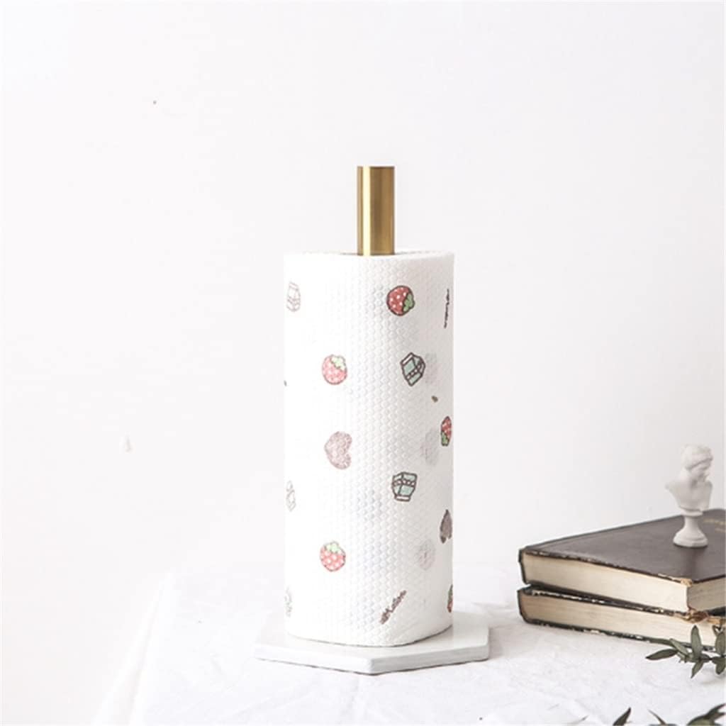 Natural Marble Texture Gold-Plated Kitchen Paper Towel Holder Roll Holder Ceramics Desktop Jewelry Storage - Image 2