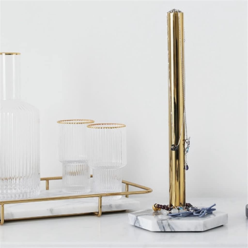 Natural Marble Texture Gold-Plated Kitchen Paper Towel Holder Roll Holder Ceramics Desktop Jewelry Storage - Image 4